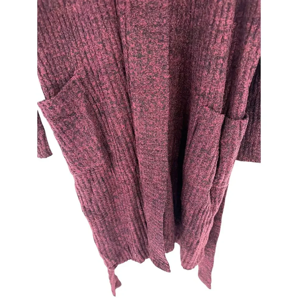 Softies Women's Dark Heather Cherry Cola Marshmallow Wrap Robe Size 2X-3X
